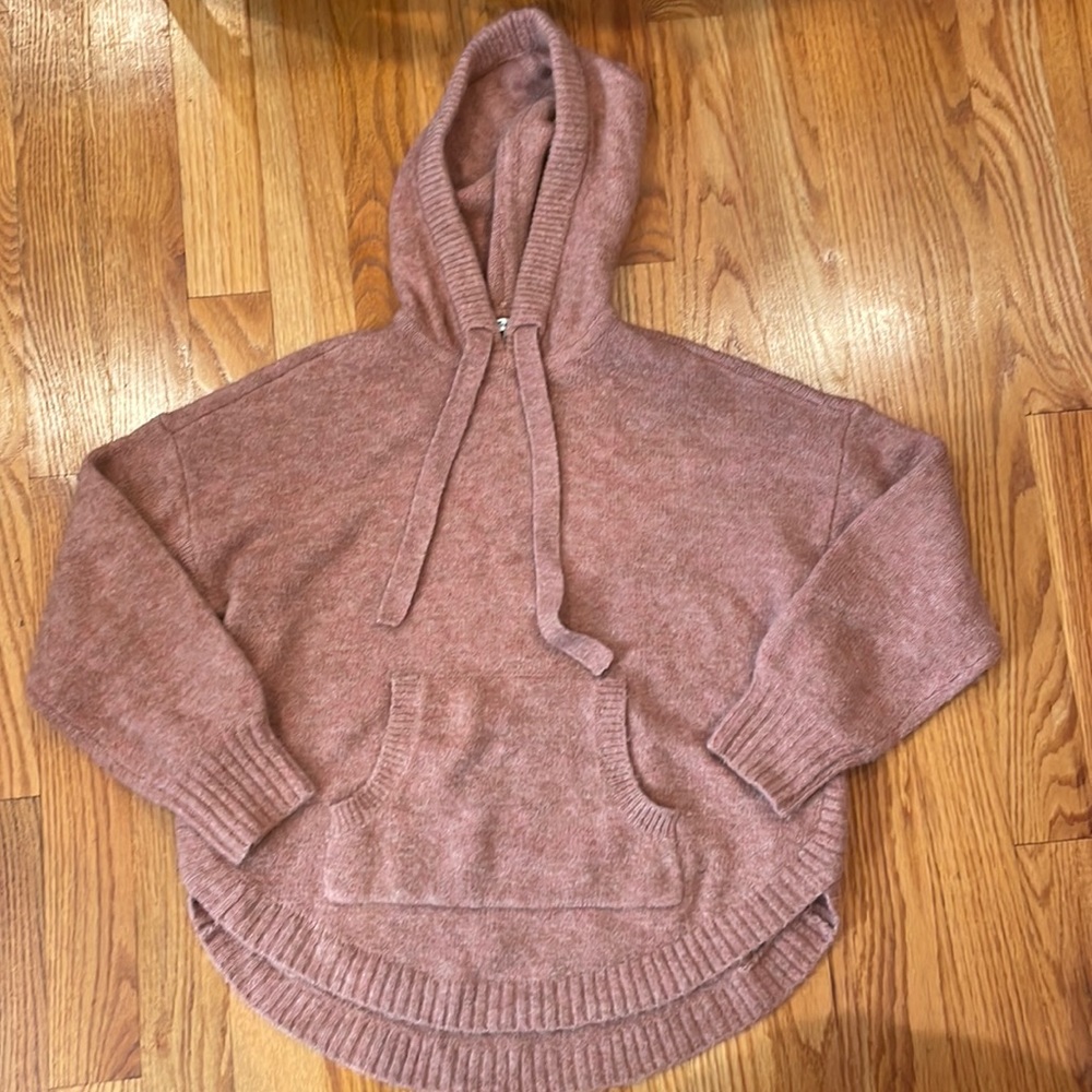 Pink madewell wool sweater hoodie